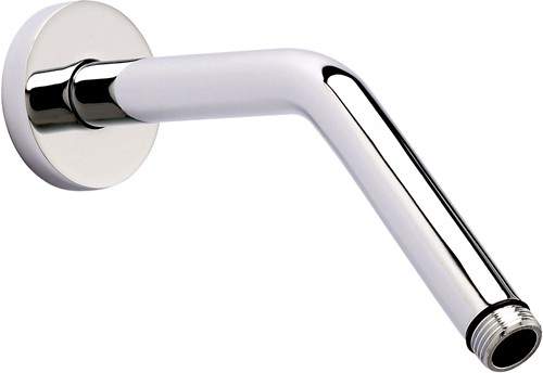 Component 200mm Wall Mounted Cranked Shower Arm (Chrome).