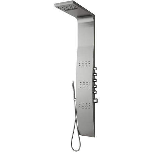 Hudson Reed Showers Surface Curve Thermostatic Shower Panel With Jets.
