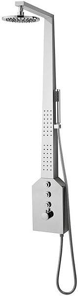 Hudson Reed Showers Glint Thermostatic Shower Panel With Jets (Chrome).