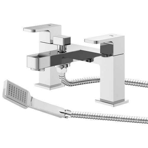HR Astra Bath Shower Mixer Tap With Lever Handles (Chrome).