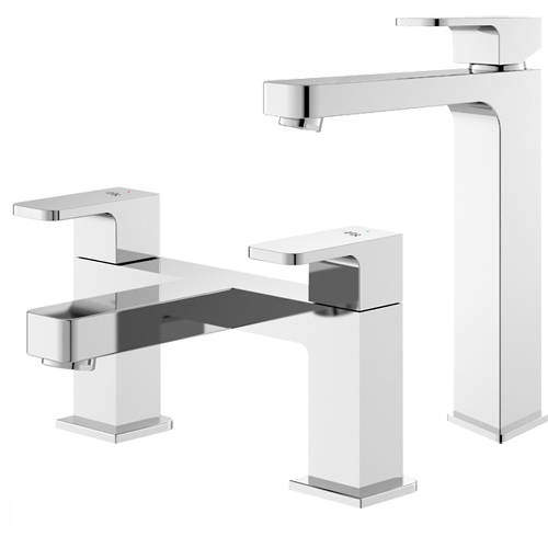 HR Astra Tall Basin & Bath Filler Tap Pack (Chrome).