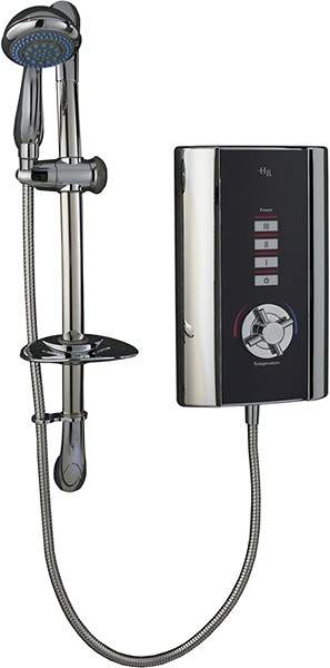 Hudson Reed Corona 10.5kW Electric Shower (Black & Chrome).