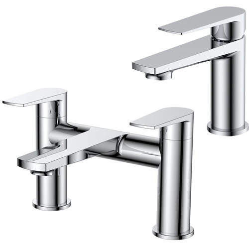 Nuie Bailey Basin & Bath Filler Tap Pack (Chrome).