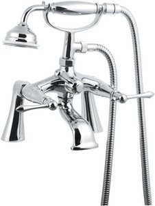 Hudson Reed Lowry Bath shower mixer with lever heads
