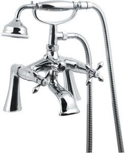 Hudson Reed Lowry Bath shower mixer with cross heads