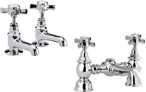 Nuie Beaumont Basin & Bath Filler Tap Pack (Chrome).