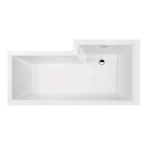 Crown Baths Square 1600mm Shower Bath Only (Left Handed).