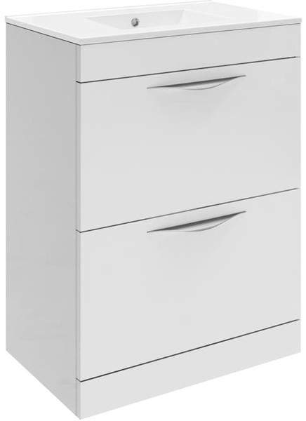 Hudson Reed Memoir 600mm Vanity Unit & 122 Basin (White).