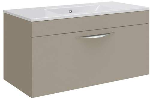 Hudson Reed Memoir 800 Wall Hung Vanity Unit & 121 Basin (Cashmere).