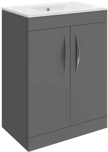 Hudson Reed Memoir 600 Vanity Unit With Doors & 122 Basin (Grey).