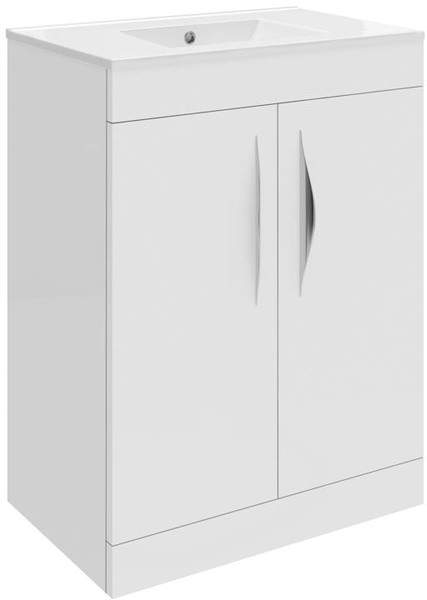 Hudson Reed Memoir 600 Vanity Unit With Doors & 120 Basin (White).