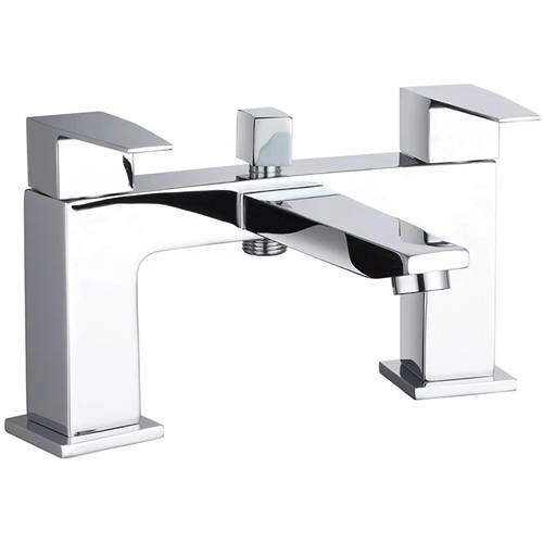 Hudson Reed Camber Designer Bath Shower Mixer Tap With Kit (Chrome).