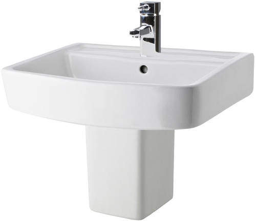 Premier Ambrose 520mm Basin & Semi Pedestal.