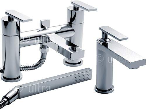 Ultra Charm Basin & Bath Shower Mixer Tap Set (Free Shower Kit).