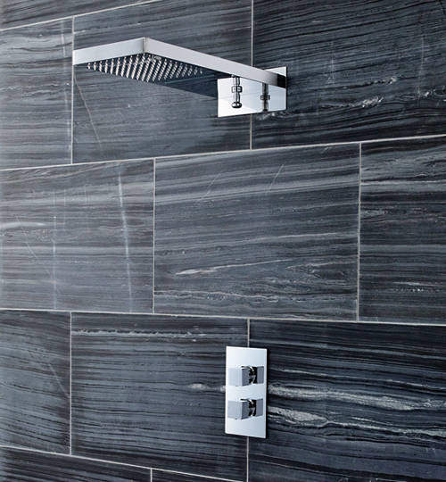 Ultra Volt Volt Thermostatic Shower Valve With Waterfall Shower Head