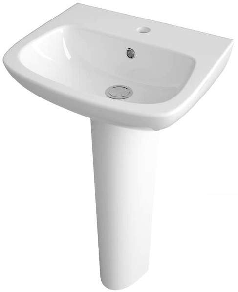 Ultra Hobart Basin & Full Pedestal (1 Tap Hole, 450mm).