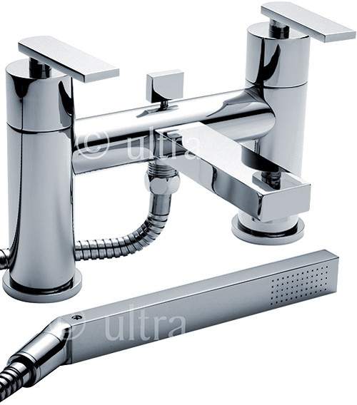 Ultra Charm Bath Shower Mixer Tap With Shower Kit (Chrome).
