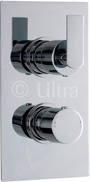 Ultra Charm 3/4" Twin Thermostatic Shower Valve With Diverter.