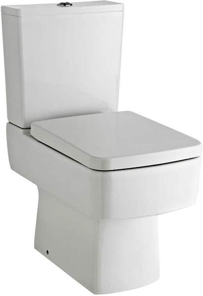 Ultra Mercury Short Projection Toilet Pan With Cistern, Push Flush & Seat.
