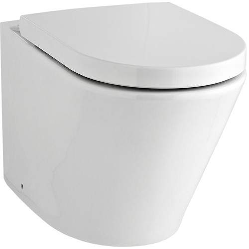 Premier Ceramics Back to Wall Toilet Pan & Luxury Seat (BTW).