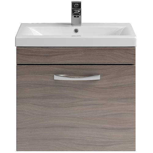 Premier Shipton 500mm Wall Hung Vanity Unit & Basin Type 2 (Driftwood).