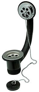 Ultra Wastes Contract Bath Waste With Poly Plug And Ball Chain (Chrome)