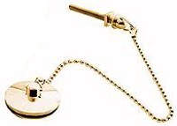 Wastes Brass Plug And Chain For Basin (Gold).
