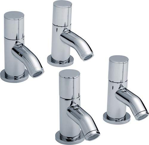 Ultra Ecco Basin & Bath Tap Set (Chrome).