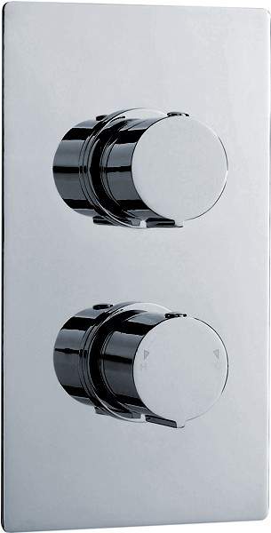 Ultra Ecco Twin Concealed Thermostatic Shower Valve (Chrome).