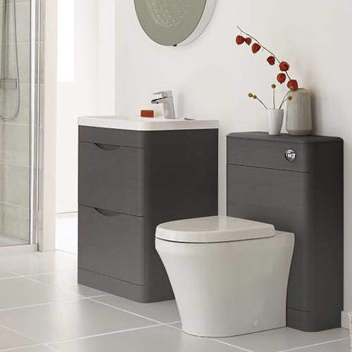 Premier Eclipse 800mm Vanity Unit Pack 2 (Grey Woodgrain).