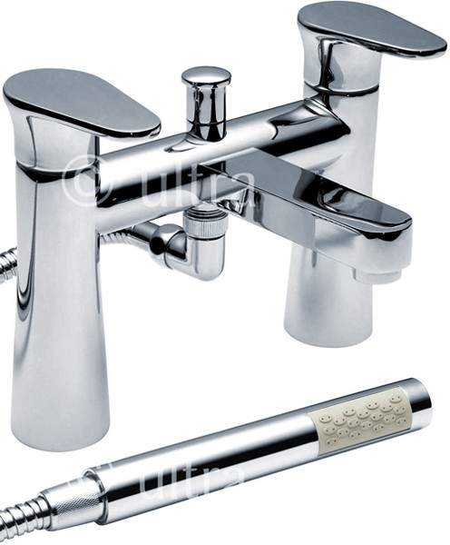 Ultra Entity Bath Shower Mixer Tap With Shower Kit (Chrome).