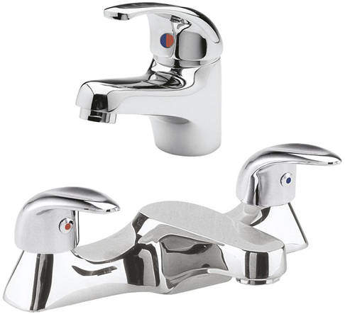 Nuie Eon Basin & Bath Filler Tap Pack (Chrome).