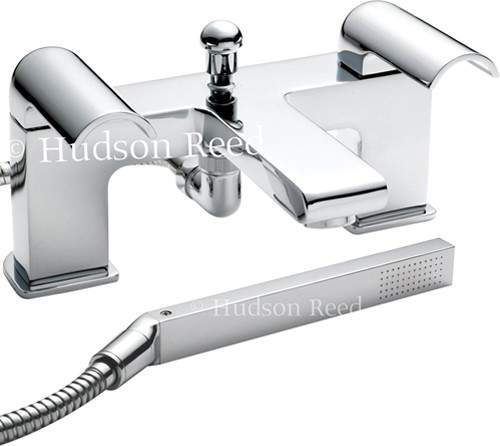 Hudson Reed Epic Bath Shower Mixer Tap With Shower Kit (Chrome).