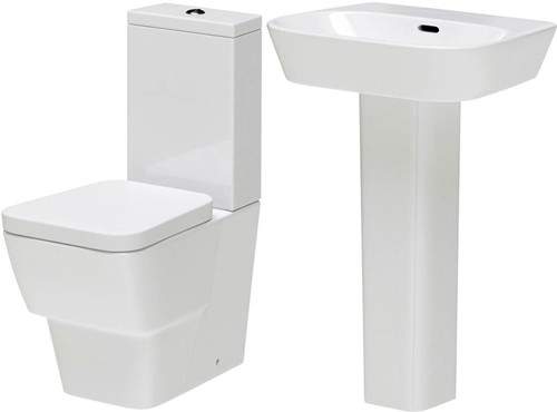 Hudson Reed Ceramics 4 Piece Bathroom Suite With Toilet & Basin.