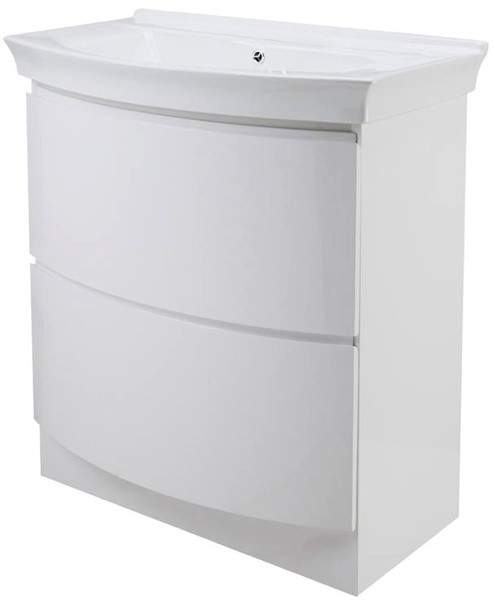 Hudson Reed Canopy 800 Vanity Unit With Basin & Drawers (White).