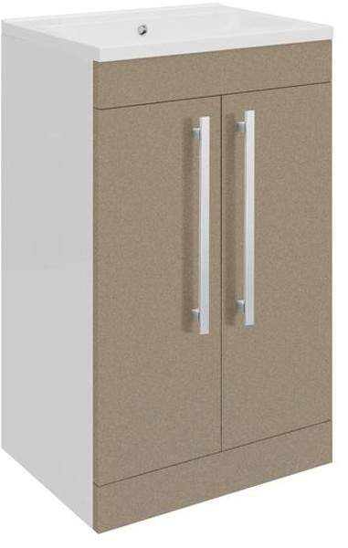 Ultra Design Compact Vanity Unit With Doors & Basin (Caramel). 494x800.