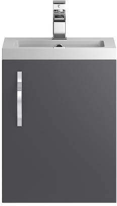 Hudson Reed Apollo Wall Hung Vanity Unit & Basin (400mm, Grey).