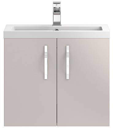 Hudson Reed Apollo Wall Hung Vanity Unit & Basin (600mm, Cashmere).
