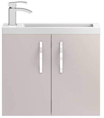 HR Apollo Compact Wall Hung Vanity Unit & Basin (600mm, Cashmere).