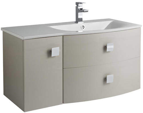 HR Sarenna Wall Hung 1000mm Cabinet & Basin RH (Cashmere).