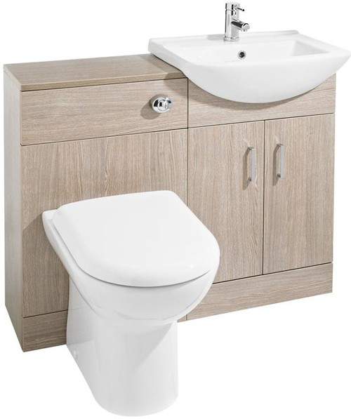 Ultra Furniture Madison Furniture Pack With Basin, Pan & Seat (Light Oak).