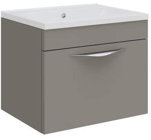 Hudson Reed Memoir 500mm Wall Hung Vanity Unit & Basin (Cashmere).