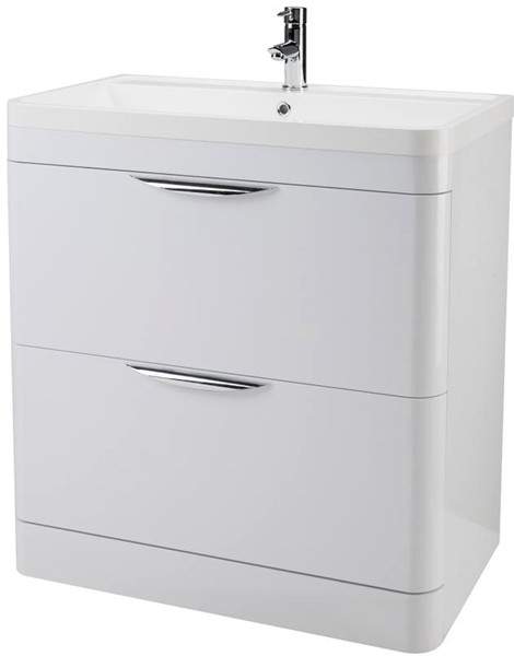Nuie Parade Vanity Unit With Curved Corners, Drawers & Basin 800x800.