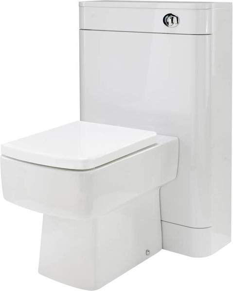 Nuie Parade Back To Wall WC Unit With Curved Corners (White). 550x850.