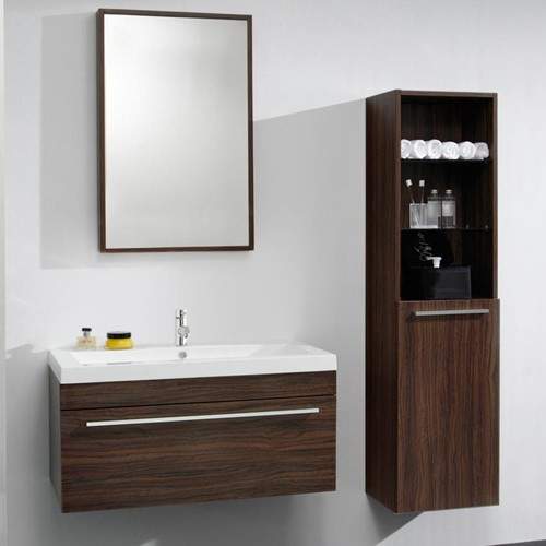 Ultra Glide Complete Bathroom Furniture Pack With Quest Tap (Walnut).