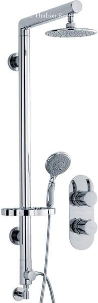 Hudson Reed Grace Twin Thermostatic Shower Valve & Rigid Riser Set.