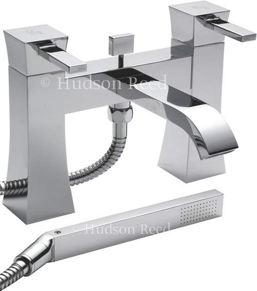 Hudson Reed Harmony Bath Shower Mixer Tap With Shower Kit (Chrome).