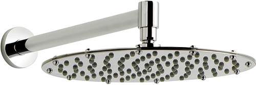 Component Round Shower Head With Wall Mounting Arm.  200mm.