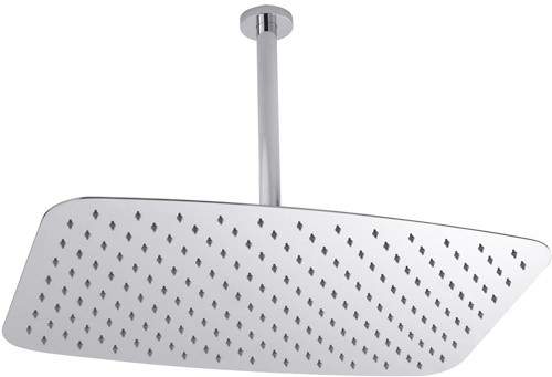 Hudson Reed Showers Soft large Shower Head With Arm 550x350mm.