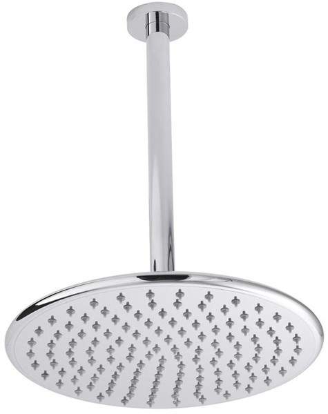 Hudson Reed Showers Round Shower Head With Arm (300mm Diameter).